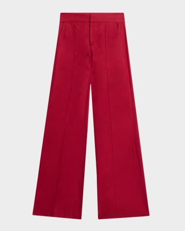 国内未入荷 STARTEXCEEDEND - Cyberpunk Red Wide-Leg Pants Red Long Designer Wide-Leg Pants for Women | Neiman Marcus