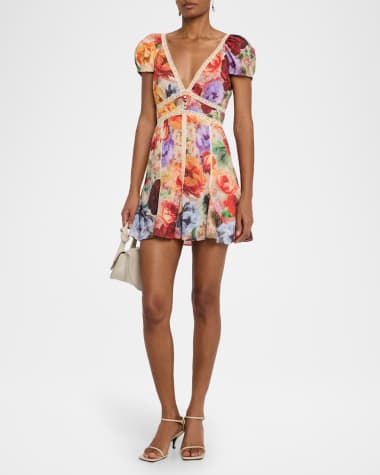 V-Neck Hardware One-Piece Swimsuit