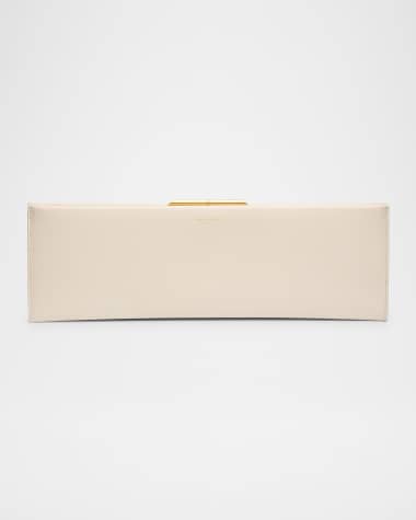 Saint Laurent Midnight Large Pochette Clutch Bag in Leather
