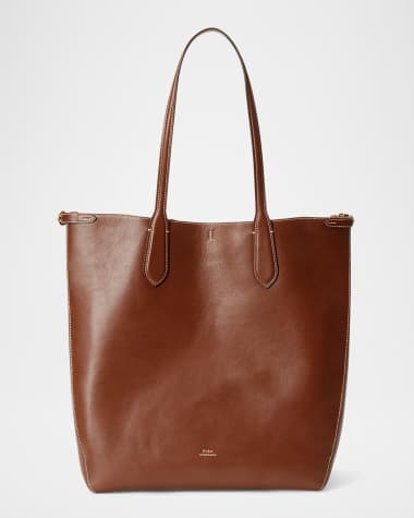 Polo Ralph Lauren Bellport Leather North-South Tote Bag