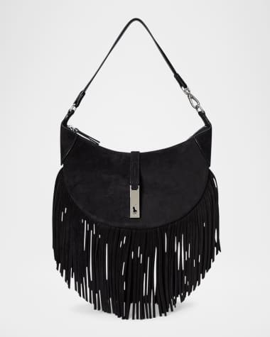 Polo Ralph Lauren Polo ID Small Fringe Suede Shoulder Bag