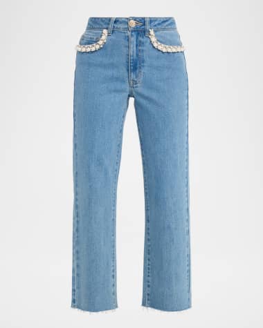 Generation Love Baylor Embellished Straight-Leg Jeans