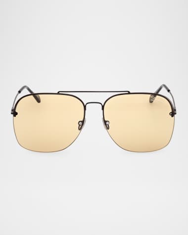 TOM FORD Men's Mackenzie-02 Metal Photochromic Aviator Sunglasses