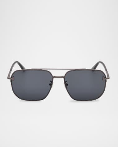 TOM FORD Men's FT1249-KM Metal Square Sunglasses