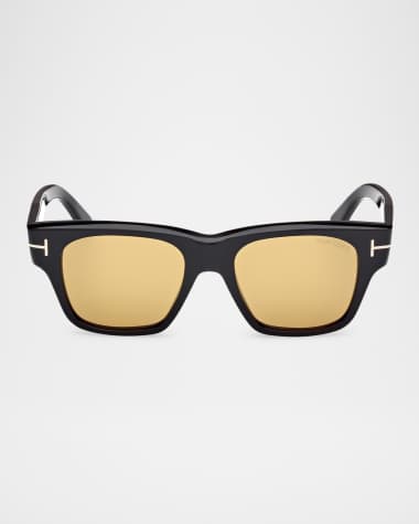 TOM FORD Men's Caine-02 Acetate Square Sunglasses