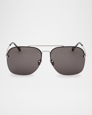 TOM FORD Men's Mackenzie-02 Metal Photochromic Aviator Sunglasses