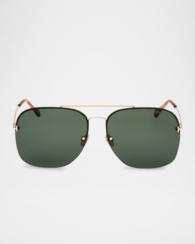 TOM FORD Men's Mackenzie-02 Metal Photochromic Aviator Sunglasses