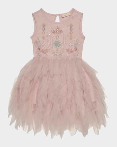 Tutu Du Monde Girl's Bebe Floral Embroidered Tutu Dress, Size 6M-24M