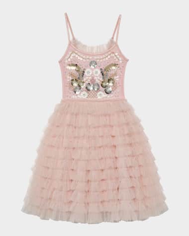 Tutu Du Monde Girl's Golden Daisies Sequined Embroidered Tutu Dress, Size 2-11