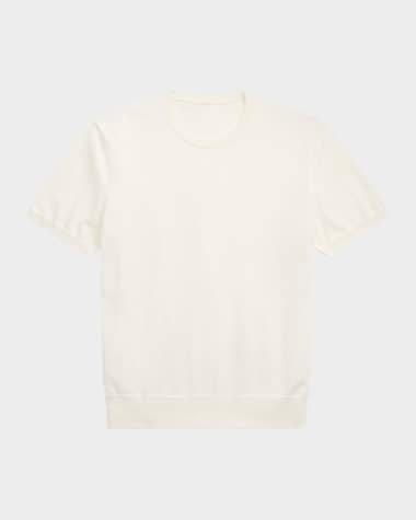 Ralph Lauren Purple Label Men's Cotton Short-Sleeve Crewneck Sweater