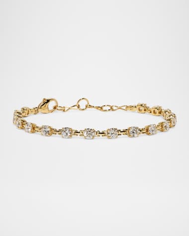AZLEE 18K Yellow Gold Pirouette Large Diamond Bracelet