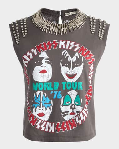 Alice + Olivia Micah Embellished Muscle Tee