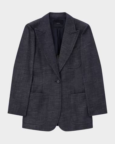 Joseph Cassini Single-Button Denim Jacket