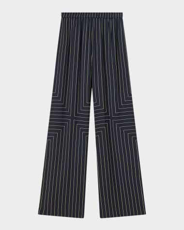 Joseph Hulin Wide-Leg Geometric Crepe Trousers