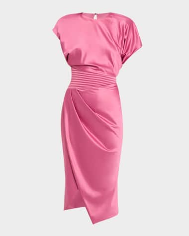 strapless open back dress Piera Cut-Out Waist Maxi Dress Hot Pink main image 1