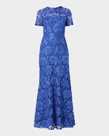 Shoshanna Elie A-Line Floral Lace Gown