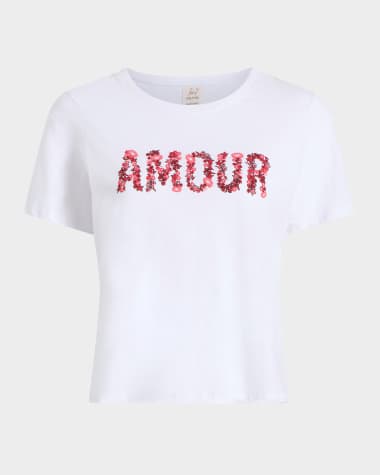 Cinq a Sept Floral Amour Crewneck Tee