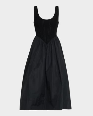Cinq a Sept Martay Crochet Corset Midi Dress