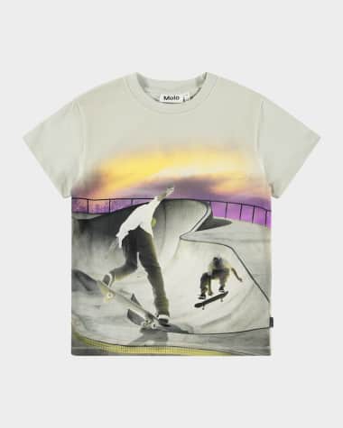 Molo Boy's Roxo Graphic-Print Short-Sleeve T-Shirt, Size 8-10
