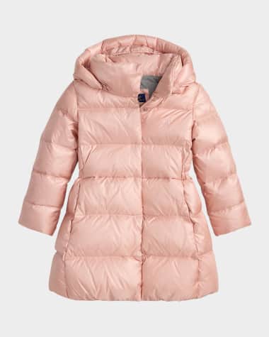 Ralph Lauren Childrenswear Girl's Celia Metallic Nylon Down Puffer Coat, Size 2-6X
