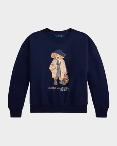 Ralph Lauren Childrenswear Girl's Polo Bear Fleece Sweatshirt, Size S-XL