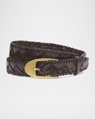 Rag & Bone Gemma Woven Leather Belt