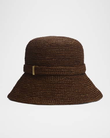 Rag & Bone Lela Raffia Rollable Bucket Hat