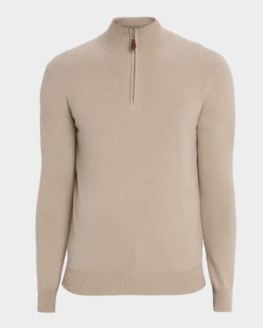 Neiman Marcus Men's Cashmere Quarter-Zip Sweater