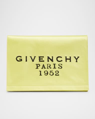Givenchy Pattern Pochette in Satin with Logo Embroidery