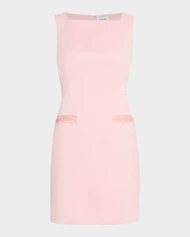 St. John Melange Twill Mini Dress with Pockets