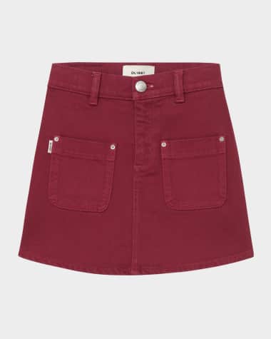 DL1961 Girl's Jenny Denim Mini Skirt, Size 7-16