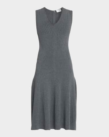 St. John Sleeveless Fit-&-Flare Knit Dress