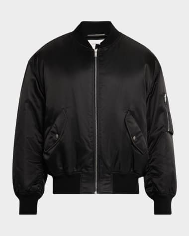 Saint Laurent Men's Oversized Boule Bomber Jacket