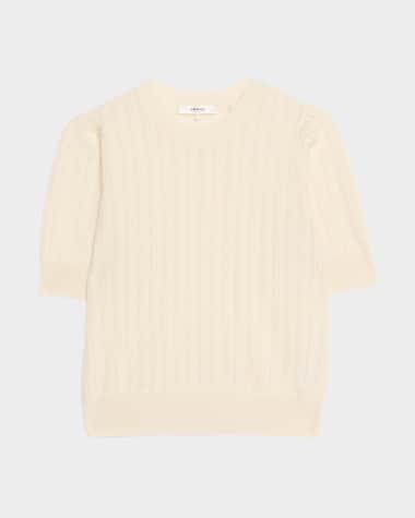 FRAME The Ladder Pointelle Cashmere Sweater
