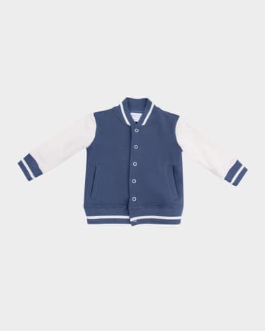 Angel Dear Boy's French Terry Letterman Jacket, Size 6M-3