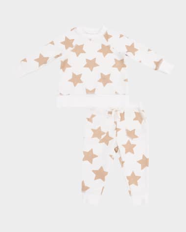 Angel Dear Boy's Stars Raglan Sweatshirt & Joggers Set, Size 6M-3
