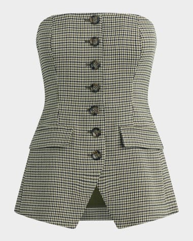 Favorite Daughter The Phoebe Houndstooth Bustier