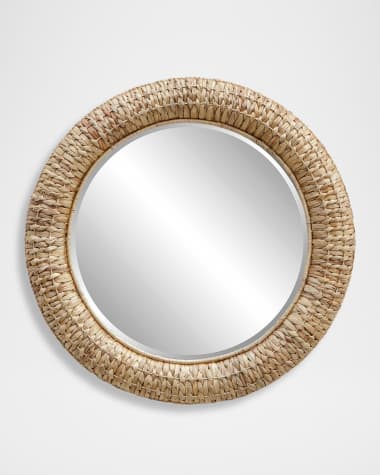 The Uttermost Co Twisted Seagrass 36" Round Wall Mirror
