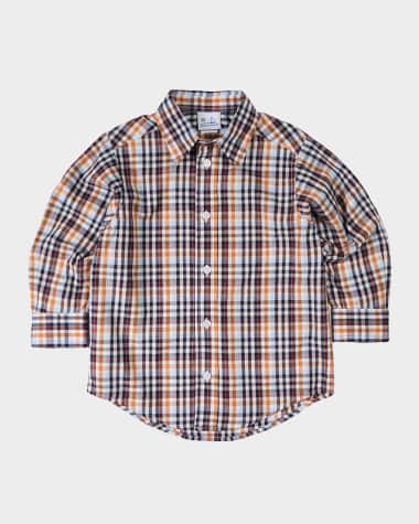 Florence Eiseman Boy's Plaid Button-Front Shirt, Size 2-4