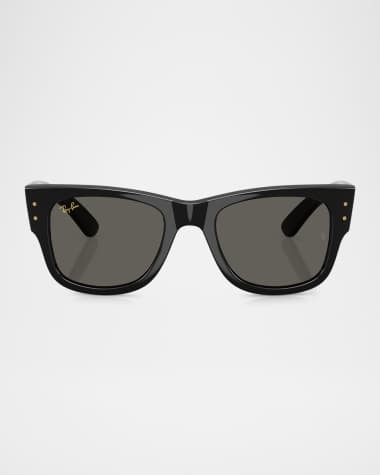 Ray-Ban Men's RB0840S Mega Wayfarer A$AP ROCKY Blacked Out Collection Square Sunglasses