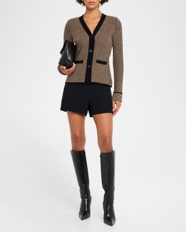 V-Neck Hardware One-Piece Swimsuit