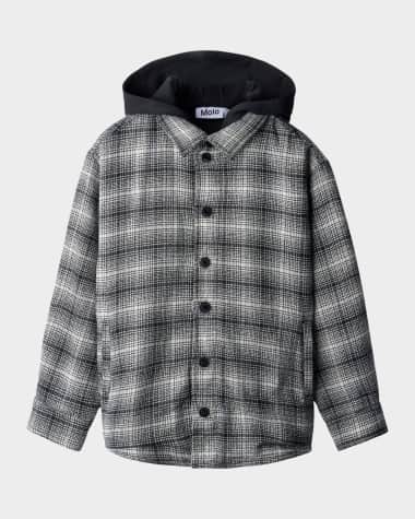 Molo Boy's Hugin Hooded Shirt Jacket, Size 7-12