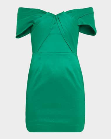 REBECCA VALLANCE Bailey Off-Shoulder Bodycon Mini Dress