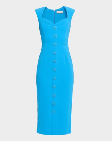 REBECCA VALLANCE Skyla Sleeveless Bodycon Midi Dress