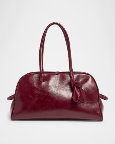 Jacquemus Le Petit Turismo Leather Top Handle Bowling Bag