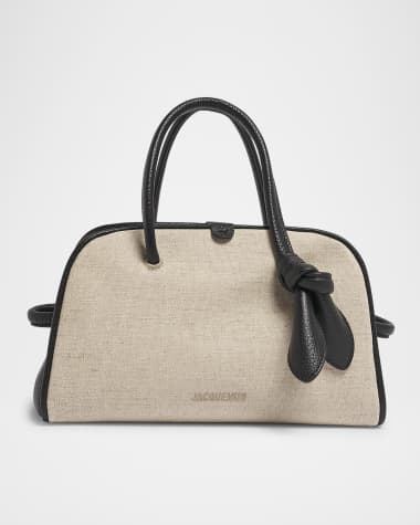 Jacquemus Le Petit Turismo Two-Tone Top Handle Bowling Bag