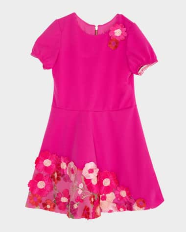 Zoe Girl's Reese Floral Embroidered Dress, Size 7-16