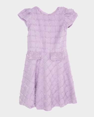 Zoe Girl's Sienna Textured Check Dress, Size 7-16