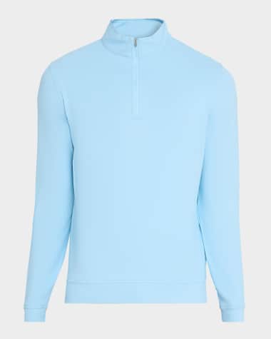 Peter Millar Men's Perth Birdseye Performance Quarter-Zip Pullover