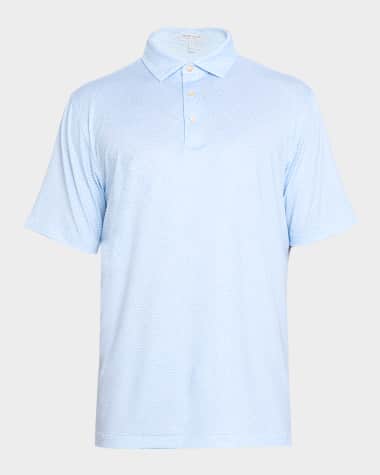 Peter Millar Men's Oyster Shooter Performance Jersey Polo